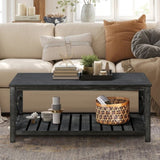 ZUN 52''W Handcrafted Coffee Table In Front Of The Sofa Or Loveseat For Living Room W1445P162745