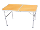 3ft Aluminum Alloy Folding Table wood grain color 07929518