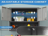 Metal Wall-Mounted Tool Storage Cabinet with Locking Door and 1 Shelf 1 Opened Drawer for Garage 61339189