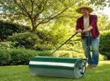 24in Heavy Duty Steel Lawn Roller, Garden Roller Can Be Filled with Water or Sand, Hand Roller with 19956568