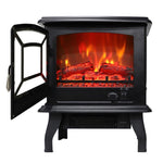 ZUN SF507-17 17 inch 1400w Freestanding Fireplace Fake Wood/Single Color/Heating Wire/A Rocker Flame 86300249