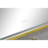 42x24 Inch LED Frontlit Bathroom Mirror with Metal Frame, Wall Mounted Vanity Mirror with Smart 48886599