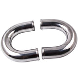 2.5 inch Universal Aluminum Intercooler Turbo Piping Kit Hose SiliconeClamp 23569745