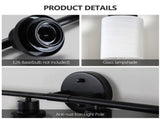 Modern 8-Light Vanity Bathroom Mirror Light, Frosted White Glass with Black Iron Frame, Contemporary W1340P206696