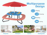 Kids Picnic Table Outdoor Activity Table With Umbrella 35722284
