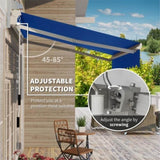 ZUN Patio Retractable Awning -AS （Prohibited by WalMart） 21856172