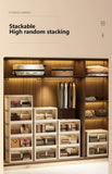 19.69" Side Wide Folding Storage Cabinet ,5 Tiers,19.69"11.81"50.00",Collapsible Storage Bins with 06151378