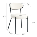 ZUN modern kitchen dining chair Bentwood covered with ash veneer Chair back, metal with black powder 02853088