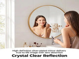 Round Wall Mirror,Bathroom Mirror Shatterproof with Hook,HD Anti-Fog for Over 50654720