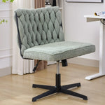 ZUN Armless Office Desk Chair No Wheels, GREEN W1372131078