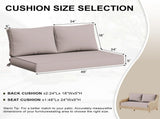 Outdoor Loveseat Cushion Set, 48 x 24 inch, Water Repellent Patio Furniture Cushions Replacement 36110247