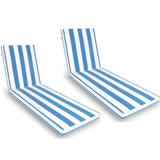 2PCS Set Outdoor Lounge Chair Cushion Replacement Patio Funiture Seat Cushion Chaise Lounge W2911P203966