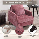 COOLMORE Wood Frame Armchair, Modern Accent Chair Lounge Chair for Living Room,Tufted Club Chair, W395P151906