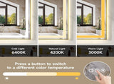 72x36" Gold Eco-Friendly Silver Mirror Dual LED Light Strips Front and Back LightingUnable to ship 78577740