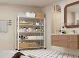 5-Layer Adjustable Shelf Iron Shelving Unit with 1.5" Nylon Wheels for Home Use 35.43*13.78*64.96in 84932247