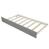 Twin size Platform Bed with Trundle, Gray WF195106AAE