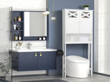 Double Door Fork Toilet Cabinet White 62734971