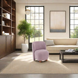 Modern Low Back Accent Chair, Upholstered Armless Living Room Chairs, Round Pine Wood Feet, for N817P224950P