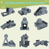 14pcs Kids Sofa Modular Play Couch,Child Sectional Sofa to Boost Creativity,Boys and Girls DIY W2911P220583