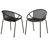 Patio Dining Chairs Stackable Chairs with Breathable Design Modern Simple Art Style ,Metal N768P192555K