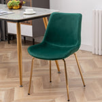 ZUN Aufurr Modern Velvet Dining Chair, Set of 2, Green T2574P164538