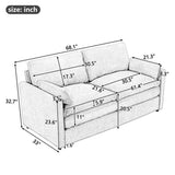 68.1" Cozy Upholstered Loveseat Sofa Oversized Comfy Comfy Cloud Sofa Double Cushion Loveseat Sofa N719P251496R