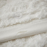 Full/Queen 3 Piece Tufted Cotton Chenille Damask Duvet Cover Set B03597340