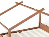 Full House Floor Bed with Support Slats, Solid Wood House Bed Frame for Kids, No Box Spring Needed W1580P535184