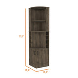 Seattle Bar Cabinet, Eight Bottle Cubbies, Two Large Open Shelves B128P176131