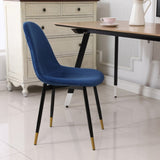 Lassan Contemporary Fabric Dining Chairs, Set of 4, Blue T2574P164528
