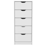 Basilea 5 Drawers Tall Dresser, Pull Out System -White B20092123