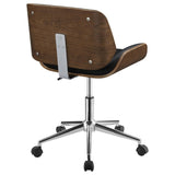 Black and Walnut Swivel Office Chair B062P153788