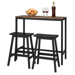 ZUN 2pcs Pine Wood Saddle Seat Bar Stool Black 40177357