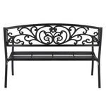 ZUN 50" Iron Outdoor Courtyard Decoration Park Leisure Bench 63727074