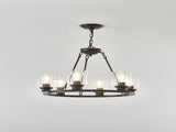23.62'' Modern 6-Light Black Wagon Wheel Chandelier With Light For Bedroom Bathroom,Living W5008P468517