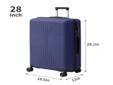 PP Trolley Case 20in 24in 28in 3PCS Suitcase Set Navy Blue 11758724