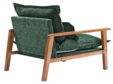 Cloud Shaped Indoor Leisure with Solid Wood Armrest & Solid Wood Frame, Chenille Fabric Accent 12027866