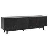 ON-TREND Graceful TV Stand Arch Cabinets for TVs Up to 78'', Minimalist Entertainment Center WF325999AAB