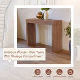 ZUN Elegant Dark Wood Bar Table-50 Inches Long, a Practical Choice for Modern Homes.Dark Wood W2920P225014