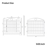 ZUN Dog Playpen Indoor 24 inch 8 Panels Metal Dog Pen Pet Dog Fence Outdoor Exercise Pen with Doors, W368P233998