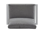 Silver Aluminum Lounge Chair with Sleek Rope Accents and Comfortable Cushions, Perfect for Modern 14684586