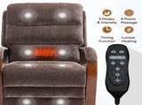Lift Recliner Chair Dual Motor Infinite Position Up to 350 LBS with Solid Wood Armrests, Heat 60819799