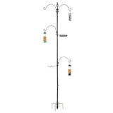 93inch Iron With four Hooks, With Bird Feeder Black Courtyard Bird Feeder 24093380