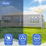 10'X20' Outdoor Party Tent with 4 Removable Sidewalls, Waterproof Canopy Patio Wedding Gazebo, White 02748343