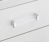 White Metallic Finish Glam Style Storage Chest of 5 Drawers Wooden 1pc Modern Bedroom Furniture B011P176905