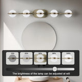 ZUN Modern Minimalist Bathroom Vanity Light, LED 5 Bulb Frosted Glass Shades, Wall Mounted Decorative W1340P143675