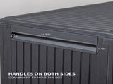 90gal Outdoor Garden Plastic Storage Deck Box Chest Tools Cushions Toys Lockable Seat 98858012