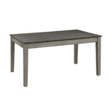Wire Brushed Light Gray Finish 1pc Dining Table with 2 Hidden Drawers Casual Dining Room Furniture B011104622