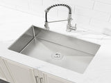 Stainless Steel Kitchen Sink, 33x19 Drop In Single Bowl, Undermount Handmade Sink in Dark Gray, 31436810