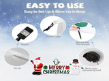 9.8 FT Lighted Inflatable Decoration, Inflatable Santa Claus and Snowman Holding Merry 19789654